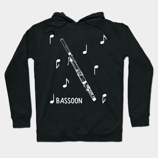 Musical Notes Bassoon Hoodie by AngelFlame